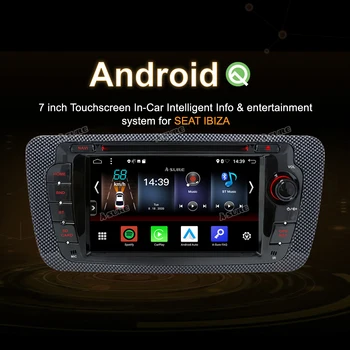 A-Pārliecināts, Auto Multimedia 2 Din Android 10 Dual FM Uztvērējs Radio CarPlay DSP GPS DVD Stereo Navigācijas Seat Ibiza DAB WIFI 4G+