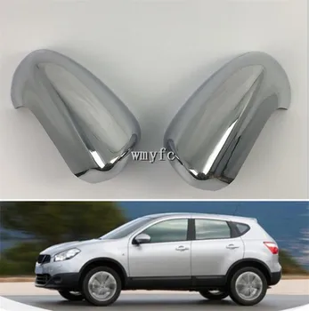 2GAB ABS Chrome Atpakaļskata Sānu Durvīm Spoguļi Vāka Apdare Car styling par Nissan Qashqai J10 2007 2008 2009 2010 2011 2012 2013