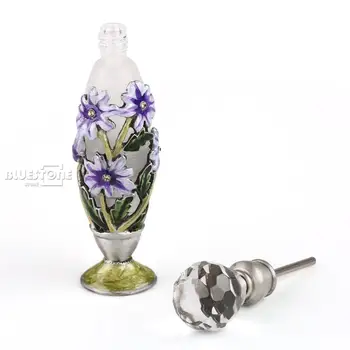 Vintage Smaržas Metāla Ziedu Tukša Pudele Uzpildāmas Kāzu Dekori Dāvanu 7ml