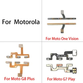 10Pcs Barošanas Slēdzi On/Off Poga, Skaļuma regulēšanas Taustiņu uz Pogas Flex Kabelis Moto G5 G6 G7 G8 G9 Plus Spēlēt Power Vienu Darbību, Redzējumu Hyper