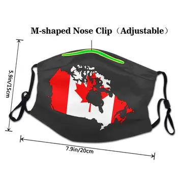 Karoga Kartes Kanāda Maska Unisex Nelikv Sejas Masku Pret Putekļiem Aizsardzība Respiratori Maskas