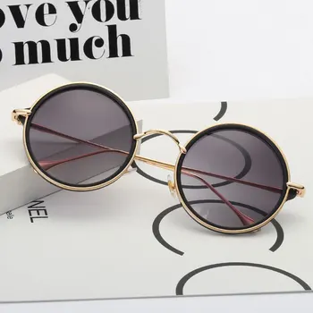 Q Gafas Braukšanas Brilles Vīriešu un Sieviešu Saulesbrilles Retro Kārtu UV400 Sieviešu Toņos Retro Brilles Steampunk Stils