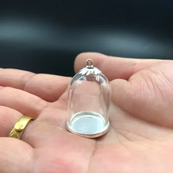 25x18mm dobi mini bell jar stikla mēģenē ar iestatījumu sudraba bāzes krelles klp uzstādīt stikla pudelīti, kulons, kaklarota, stikla pudeles secinājumi