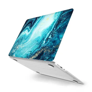 Marmora Skaidrs, Laptop Case for Macbook Pro 13 A1502 A1278 A1708 Matēts Spīdums Ziedu Vāks Apple Mac book 13.3 collu A2159 2019