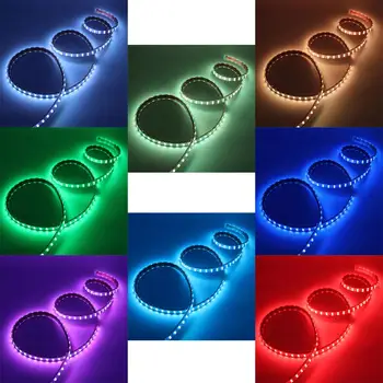 RGB LED Strip Gaismas 5050 220V Dubultā Rinda Augstu Spilgtumu Led Gaismas Sloksne Ūdensnecaurlaidīga Elastīga Diožu Lentes ar 24 atslēgu INFRASARKANO staru Tālvadības