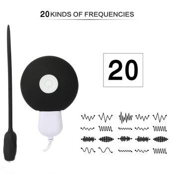 20 Ātrumi Remote USB Uzlādes Katetru Skaņas Dzimumlocekļa Plug Vibrējošais Uretrālo Tajā Vibrators Pieaugušo Seksa Rotaļlietas Vīriešiem Masturbator