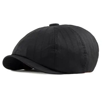 CEQING033 Āra kokvilnas beretes vīriešiem Vasarā Pieaugušu vīriešu elpojošs astoņstūra formas cepures Zvejas cepuri Izliektas Saules cepure gorros