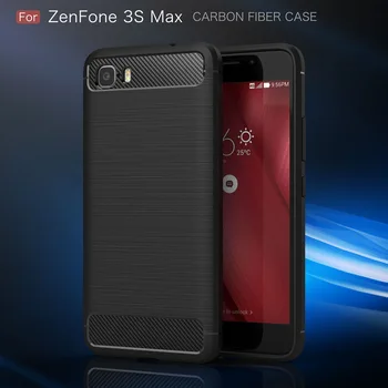 Matēts Matēta Soft TPU Silikona Case For Asus Zenfone 3S Max Ādas Lichee Tekstūra Vāka Asus ZC521TL ZC 521 TL