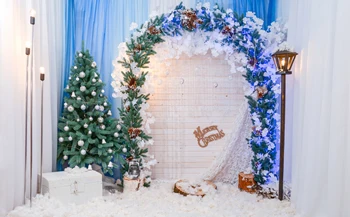 Capisco Fotogrāfijas Fona Ziemas Ziemassvētku Eglīte sniega Apdare Ziemassvētki Backdrops Foto Studija Fons, Photocall prop