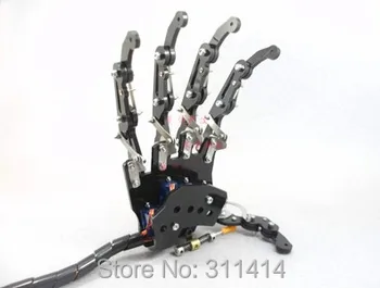 1 gab. DIY 5DOF Bionisko Robots Piecus Pirkstus Metāla Mehāniskās Ķepu pa Kreisi Un pa Labi, Rokas Saliktas RC DIY Robots RC Modelis Rotaļlietas