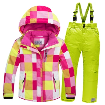 -30 Jaunu 2020. Gadam Krievijas Ziemas Bērni Zēns Slēpošanas Uzvalks Ūdensizturīgs Meitene Jaka (Dungriņi) Snowsuit 3-16 Gadiem Bērns Pusaudžu Parka Sniega Uzvalks