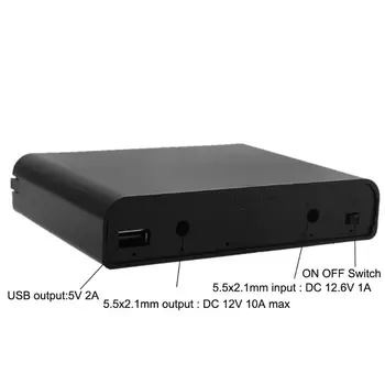 USB 5V 2A DC 12V 10A Izejas 6x 18650 Baterijas, DIY Barošanas Banka Kaste Lādētājs Mobilais WiFi Rūteris, LED Gaismas, Drošības Kameru uz