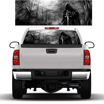 3D Grim Reaper Nāves Meža Aizmugurējā Loga Grafiskais Uzlīme Automašīnas Kravas automašīnu SUV Van Decal