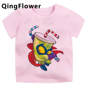 Superzings Smieklīgi Karikatūra Zēni Meitenes T Krekls Cute Anime Gadījuma Vasaras T-krekls Harajuku Kawaii Super Zings Tshirt Bērniem Top Tee