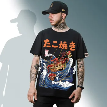 T Krekli Streetwear Tshirts Karikatūra Īsām Piedurknēm Gadījuma Vasaras Kokvilnas Vīriešu Hip Hop Drukāt O-veida kakla ir 2021. Japāņu Harajuku Augšu