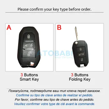 ABS Auto Atslēgu Vāks Citroen C4 Kaktuss Pikaso DS DS4 DS5 Peugeot 208 308 508 2008 Tālvadības Aizsargātu Gadījumā Keychain Turētājs