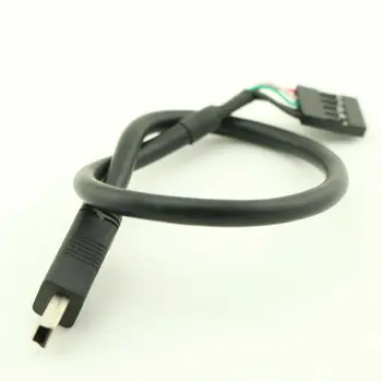 10pcs Mini USB 5 Pin Vīrietis, lai Dupont 5 Pin Sieviešu Galvenes PCB Mātesplati Adaptera Kabelis, 50cm