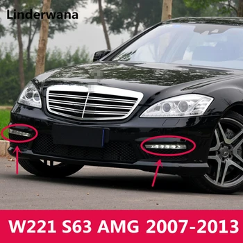 O Mercedes Benz W221 S63 AMG 2007. - 2013. GADAM LED Miglas Lukturi Lukturi DRL Dienas Gaitas Lukturi 2218201356 221 820 14 56 221856