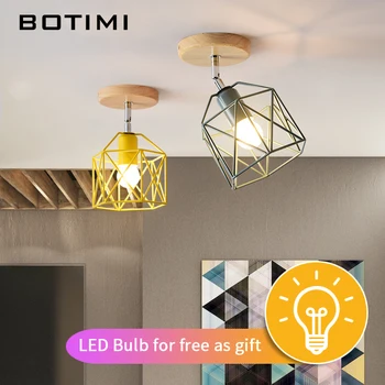 BOTIMI Modernu LED Griestu lampas Ar Metāla Abažūrs Koridora Regulējams Griestu Lampas Dizainers Guļamistaba Apgaismes Spuldzes E27
