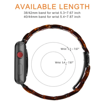 Sveķu Watchband apple skatīties 6 5 band 44mm iwatch 42mm Sērija 4 3 2 1 siksniņa Rokas Piederumi cilpas 40mm aproce Nomaiņa