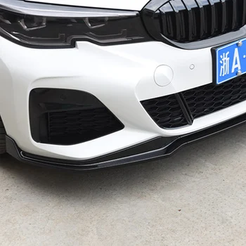3 Gabali, kas Automašīnas Priekšējā Bufera Lūpu Ķermeņa Komplekta Spoilers Sadalītāja ABS Bampers Canard Lūpu Sadalītāja Pasūtījuma Par BMW 3. Sērijas G20 G28 2019 2020