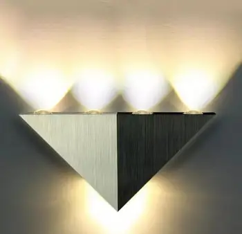 5W Alumīnija Trīsstūris LED Sienas Lampa Modern Home Apdares stiprinājuma Apgaismojums apgaismojums Iekštelpu Silti Balta un vēsi balta sienas sconce AC