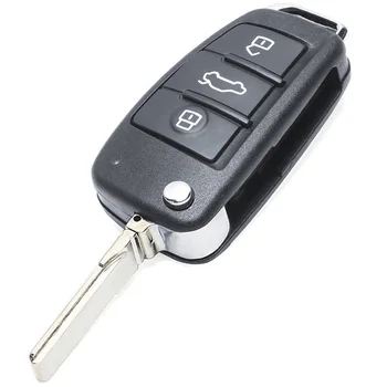 Keyecu Modernizētas Flip Tālvadības Auto Atslēgu 434MHz ID48 Fob Audi A1 TT R8 2009-2010 / Q3 2011-2017 P/N: 8X0 837 220 D, 8X0837220D