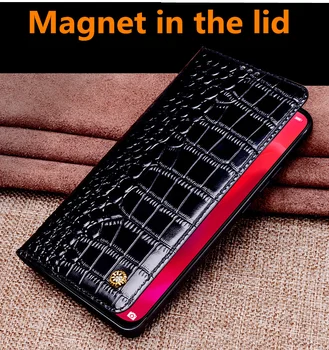 Krokodils modelis īstas ādas pastāvīgā flip case for iphone 11 Pro Max/iphone 11 Pro/iphone 11 tālruņa vāciņu āda flip case