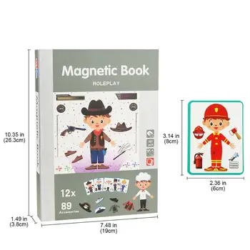 Karstā 10 Stilu, Bērnu Inteliģentas Magnētisko Grāmatu 3D Puzles, Mozaīkas Smadzeņu, Apmācība, Spēle Izglītojošas Rotaļlietas Bērniem Ziemassvētku Dāvanu