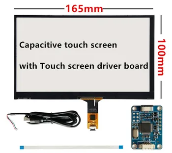 7 collu LCD ekrāns skārienjutīgais ekrāns, AT070TN90 V. 1 AT070TN90 V. X 20000938-00 Izturība Capacitive Digitizer ar vadītāju valdi