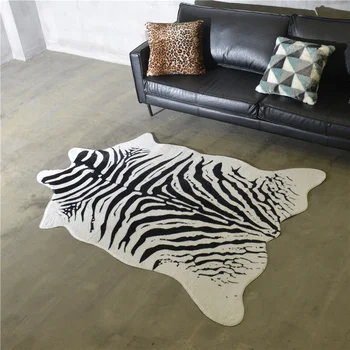 Melna balta govs paklāju lielu paklāji, lai dzīvojamā istabā tapetes para sala de estar mākslīgās kažokādas paklājs modes alfombra