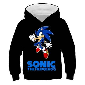 Sonic 3D Drukas Zēni Hoodies Tīņi Pavasara Rudens Virsdrēbes Bērniem Kapuci sporta Krekls Drēbes Bērniem ar garām Piedurknēm Topi Džemperi