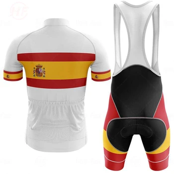 Pasaules Čempions Spānijas Komandai Īsām piedurknēm Riteņbraukšana Jersey Uzvalks, kombinezoni ar Krūšdaļu Roa Ciclismo Velosipēdu Uzvalks MTB Velosipēdu Jersey Vienotu Maillot jaunas