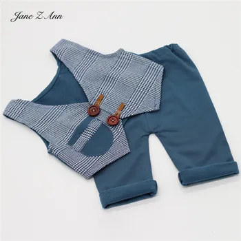 Jane Z Ann Bērnu fotogrāfijas apģērbu Jaundzimušajam, foto aksesuārus, mazais džentlmenis veste + bikses, uzvalks, 3 krāsas