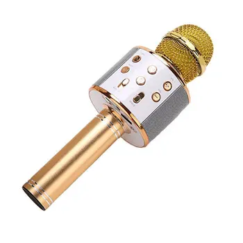 KTV Bezvadu Karaoke Rokas Mikrofons USB Atskaņotājs, Mic, Speaker Portatīvo Ziemassvētku Birtay Mājas Puse Rokas Microfone