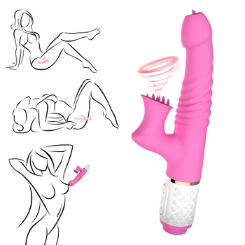 Apkures pežu laizīšana Rotaļlietas Sievietēm, Nepieredzējis Thrusting Seksa Licking Mašīna Blowjob Mēles Vibrējošais Dzelksnis Klitora Stimulators