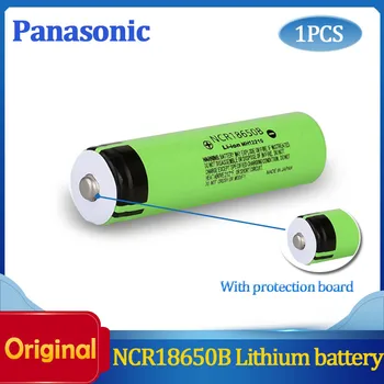 Bezmaksas piegāde Jaunu Aizsargāto Sākotnējo Panasonic 18650 NCR18650B 3,7 V 3400mAh Uzlādējams Li-ion Akumulators Baterijas ar PCB