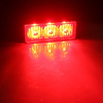 Nlpearl Auto apgaismošanas 3-LED 12V Led Strobe Gaismas Balta/Sarkana/Dzintara Automašīnas Sānu apgaismojums Universālas Mirgo Gaismas Led Kravas automašīnas