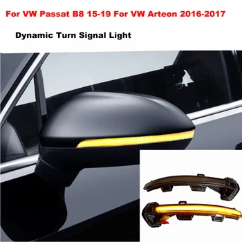 Automašīnas Dinamisko LED Pagrieziena Signāla Gaismu Atpakaļskata Spogulis Blinker Rādītājs VW Passat B8 2016 2017 2018
