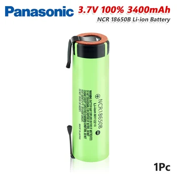 Panasonic 3,7 V akumulatoru, Lukturīšu baterijas 3400mAh NCR18650B Akumulators Ar 2 Cilnes Augstas Drenāžas 20A, Lai Lāpu Vape