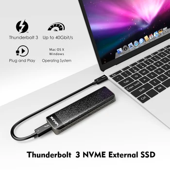 Wavlink USB C Thunderbolt 3 NVME Ārējo SSD Kameras Tips-C NVMe savienotājs Lielisku Izkliedes Intel Sertificētu
