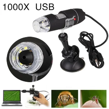 Jetery USB Mikroskops 1000X USB LED Gaismas Elektriskie Rokas Digitālo Mikroskopu, Plaukts Iesūkšanas Rīks