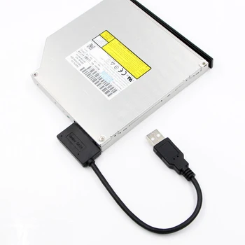 Piezīmjdatora optiskais diskdzinis tiešsaistes Sata USB 2.0 II 7+6 13Pin Adaptera Kabeli, lai Portatīvo Datoru CD/DVD ROM Slimline Converter Līnijas