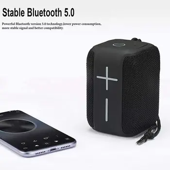 HOPESTAR Bluetooth Portable Speaker ar TWS 5.0 Stereo Ūdensizturīgs Bezvadu Skaļruni, Duša, Baseins Puse Ceļa
