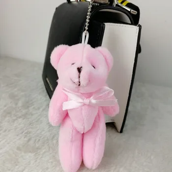 20PCS Mini lācītis Pildījumu Plīša Rotaļlietas 12cm Mazo rozā Lācis mīkstās Rotaļlietas pelucia Kulons Bērniem Dzimšanas dienas Dāvanu Dekori CMR040