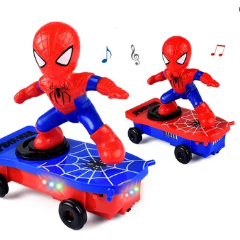 Varoņi Elektroniskās Rotaļlietas Triks Motorolleri Mūzikas Bērnu Rotaļlietas Automātiskā Flip Mūzikas Elektriskā Skeitborda Triku Auto Bērnu Rotaļlietas
