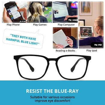Acme Pro Retro Kvadrātveida Rāmis Zilā Gaisma Pretbloķēšanas Brilles Sievietēm, Vīriešiem Bluelight Brilles, UV Aizsardzība Datoru Spēļu Brilles PC1647