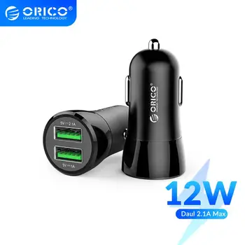 ORICO 2 Mini USB Auto Lādētājs 12W Max Dual USB Uzlāde Universāla Ātrs Auto Lādētāja Adapteris Priekš iPhone, Samsung, Huawei Htc Xiaomi
