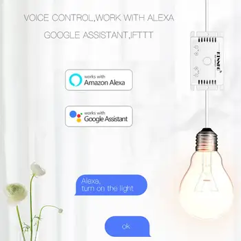 RF433Mhz un Wifi tālvadības pults smart switch, 6-atslēgu raidītāju, Smart Life / Tuya LIETOTNI var izmantot ar Alexa, Google Home