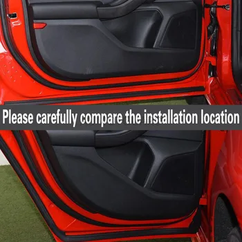 Car Styling Sānu Durvju Iekšējā Decal Anti-kick Aizsardzības Oglekļa šķiedras Flim Uzlīmes, 4gab/Komplekts Ford Focus 2019 2020